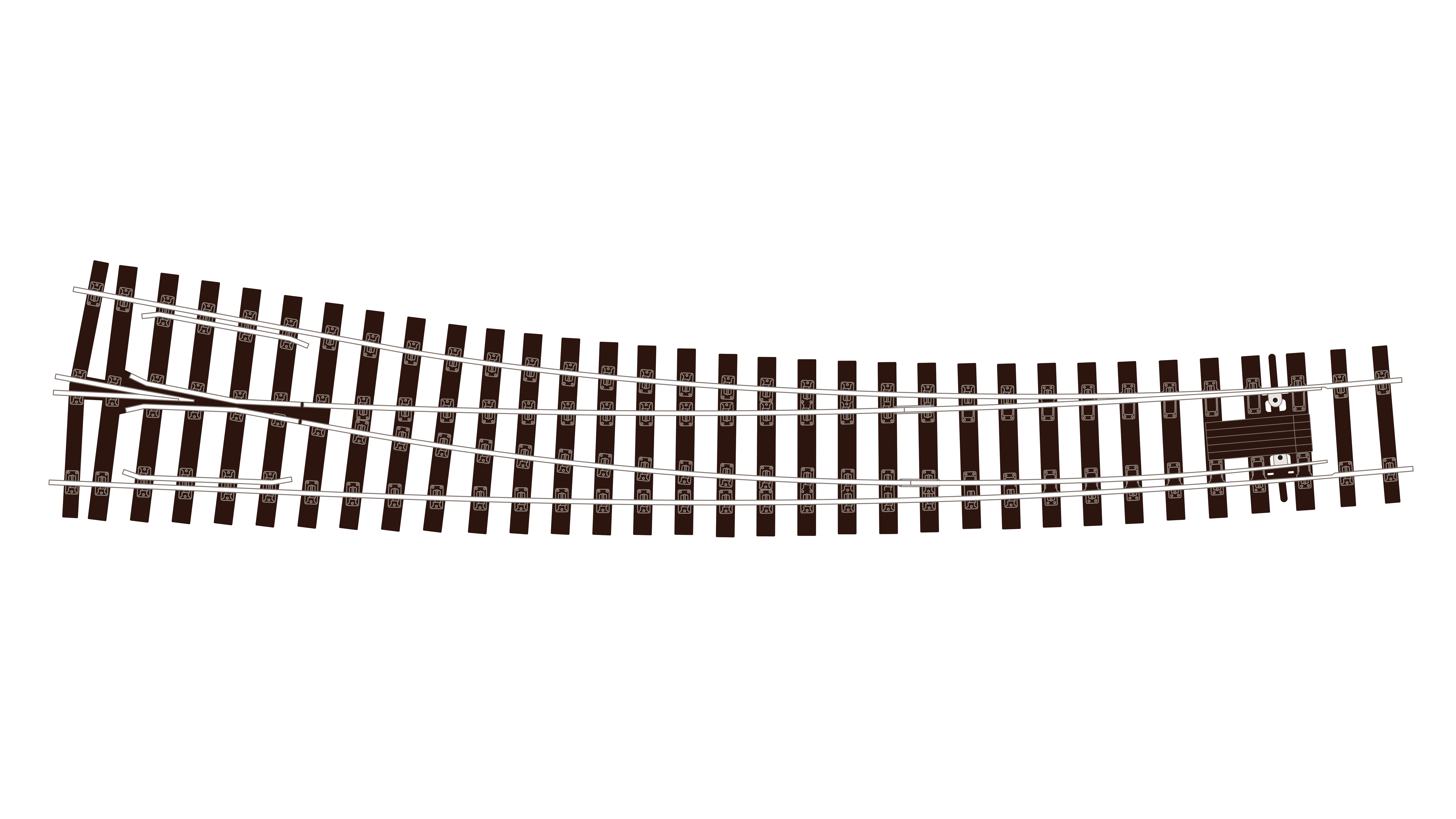 SLE786BH gebogene Weiche, großer Radius, rechts