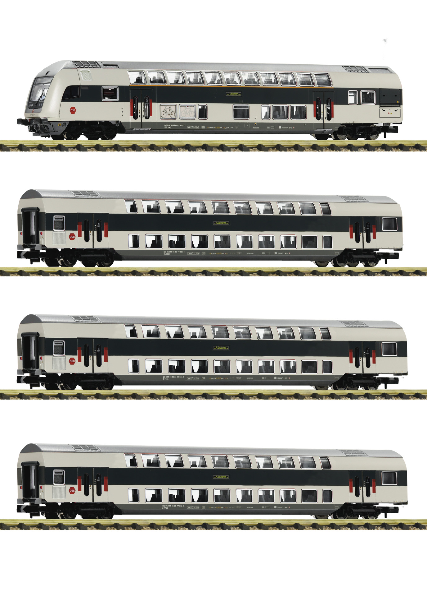 6270130 DSB Doppelstockwagen-Set 4-tlg. Ep.6