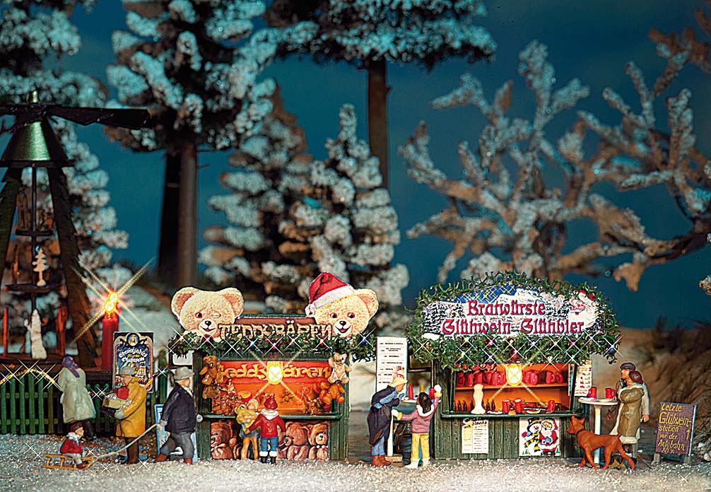 1060 2 Weihnachtsbuden mit Zubehör