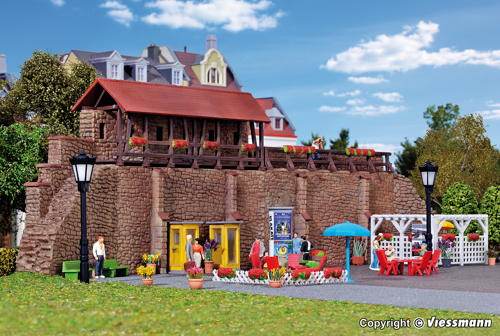 Kibri 38916 Stadtmauer mit Kleingarten in Weil