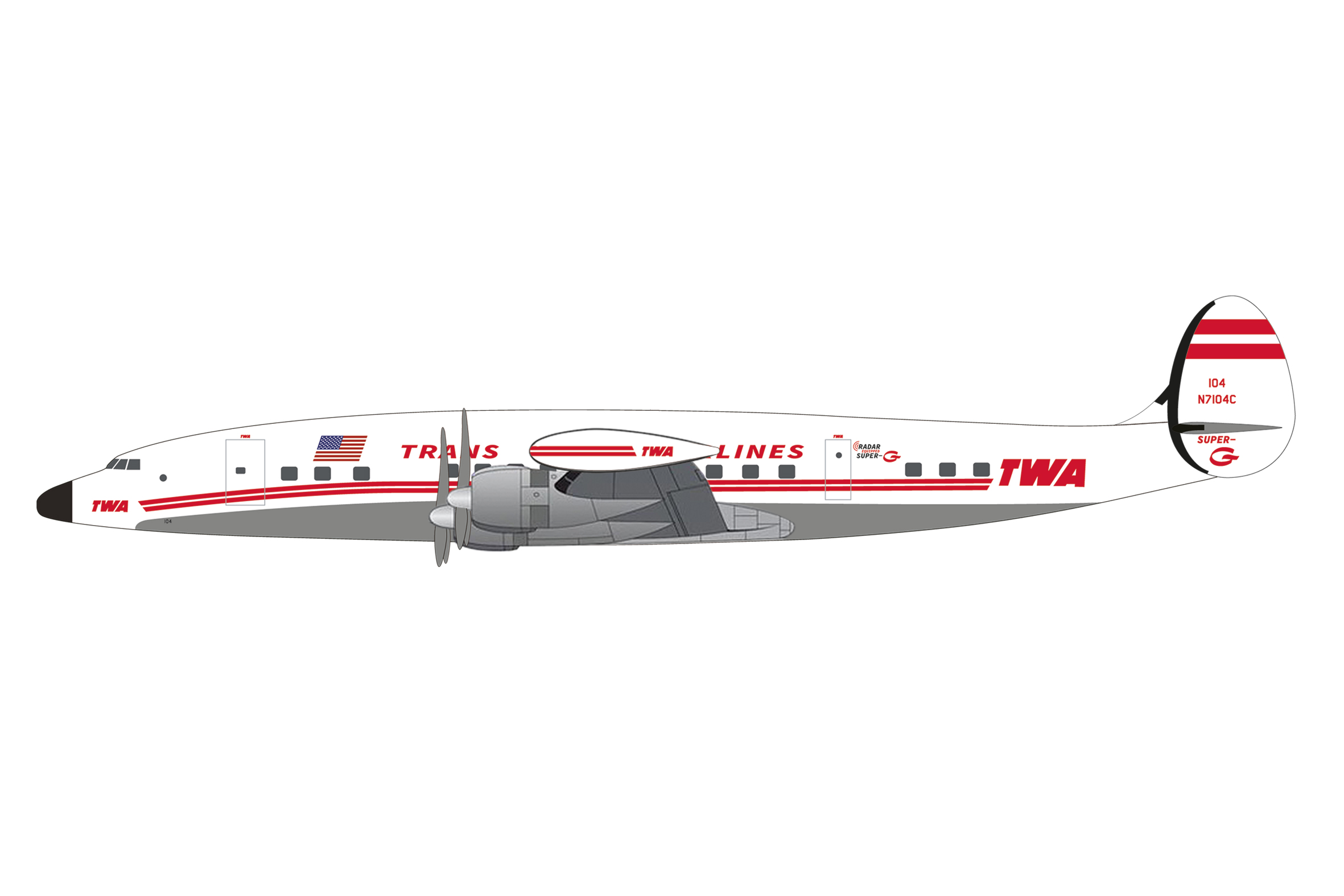 614467 SnapFit: Lockheed L-1049G TWA