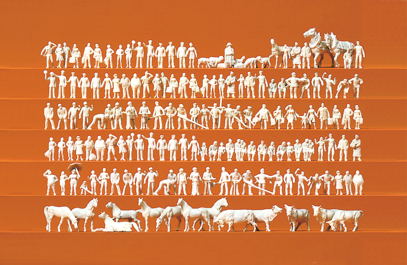 Preiser 88500 Passanten. Figuren: Materialfarbe weiß