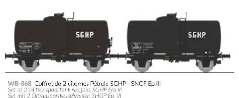 REE Modeles WB-868 SNCF SGHP Kesselwagen-Set 2-tlg. Ep.3