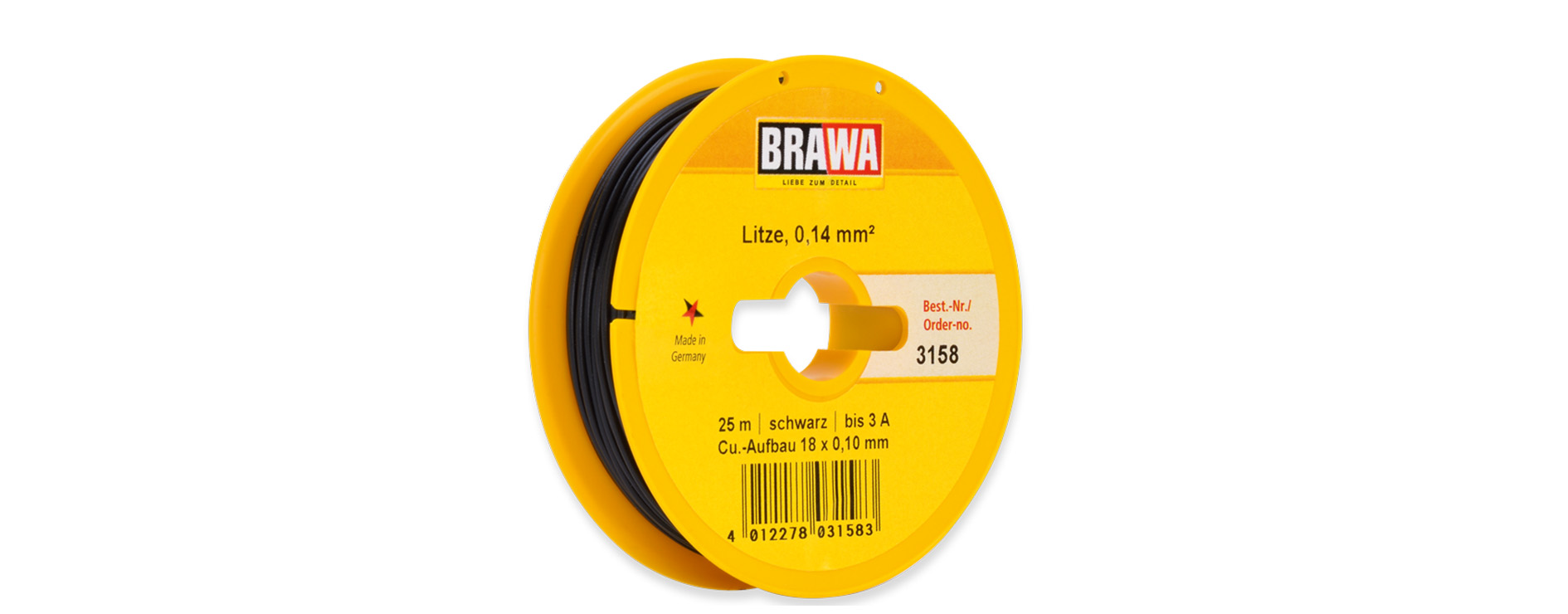 3158 Litze einadrig, schwarz 0,14 mm² 25 m