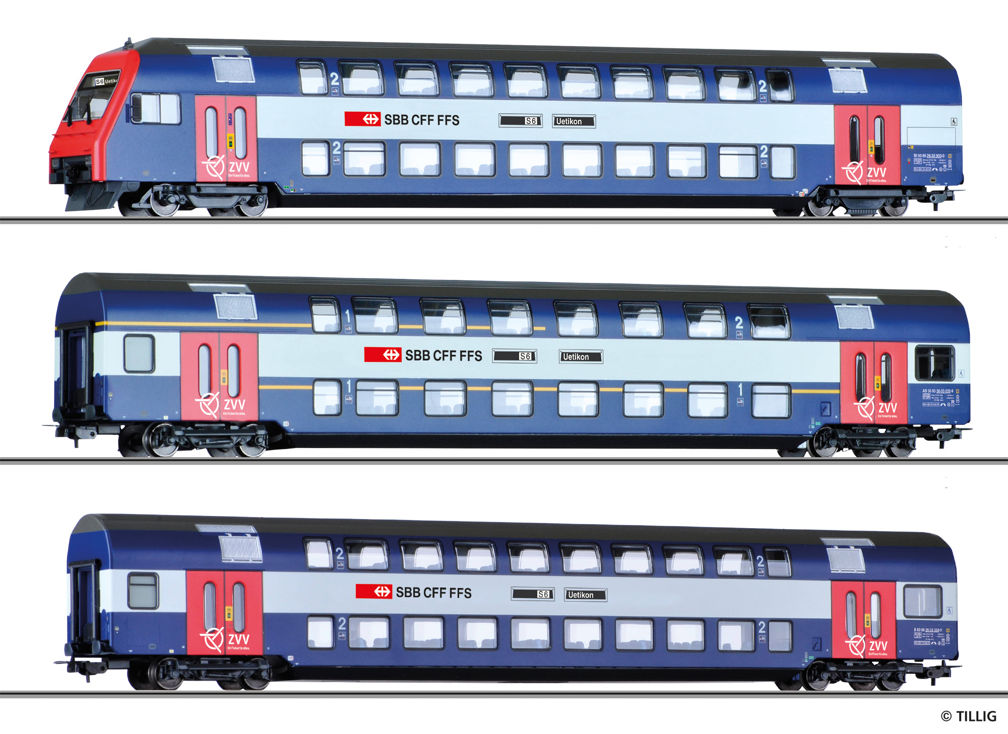 70083 SBB Doppelstockwagen-Set 3-tlg. Ep.5