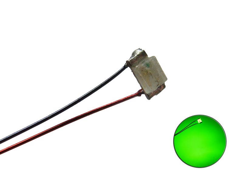 50220 LED SMD 0603 mit Kupferlackdraht grün g