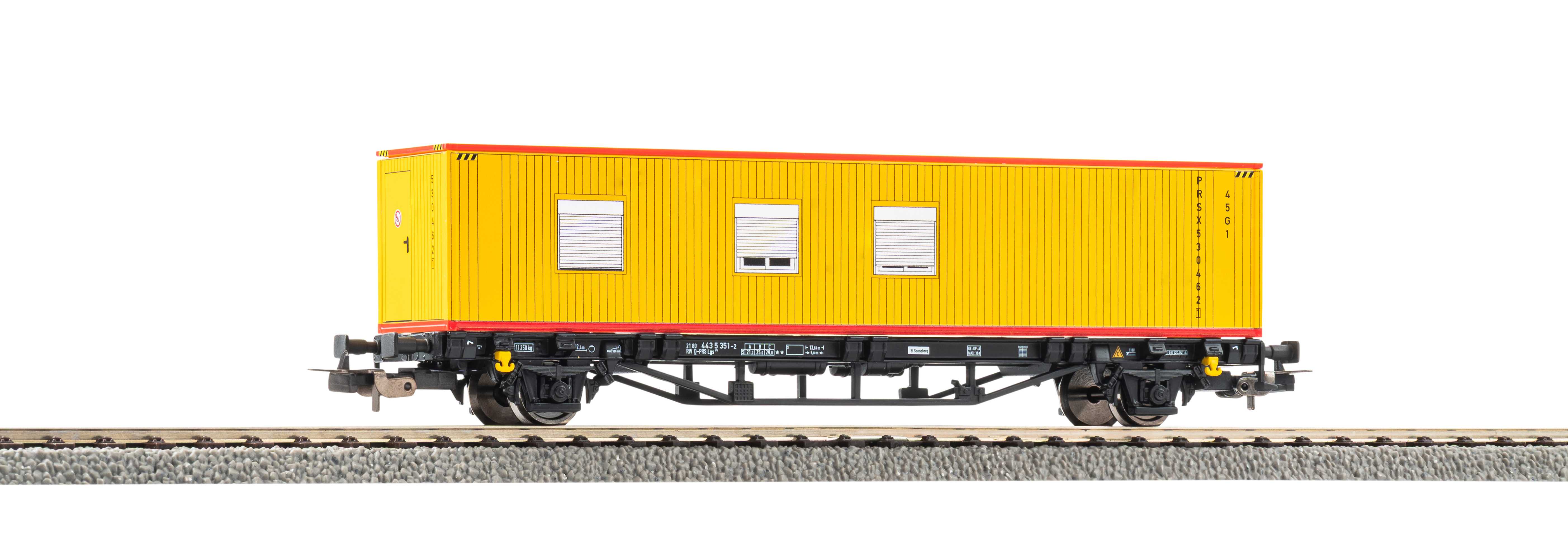 Piko 27724 DB Bahnbau Containerwagen Ep.6