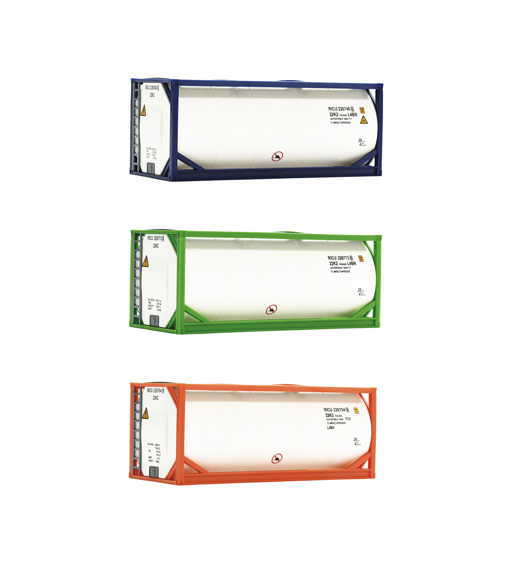 Roco 05216 20' Tankcontainer Set 3-tlg Ep.6