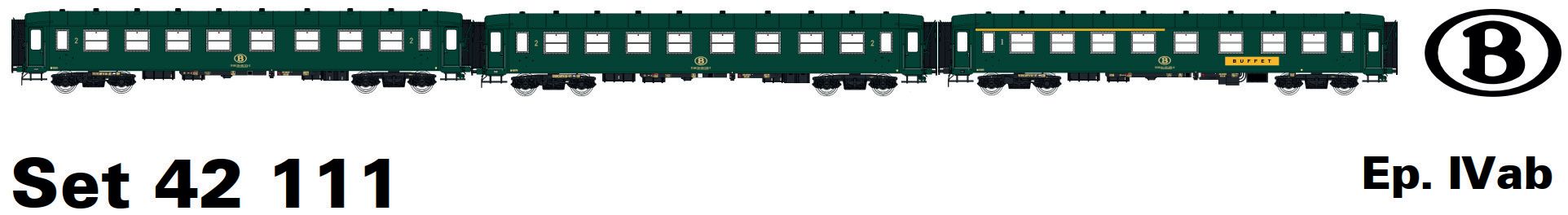 42111 SNCB Personenwagen-Set I2 3-tlg Ep.4a/4b