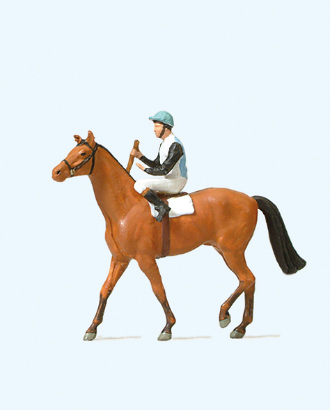Preiser 29080 Jockei auf Pferd