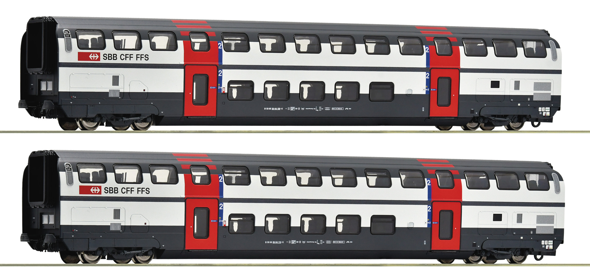 6200216 SBB Doppelstockwg. 2.Kl. Set 2tl. Ep.5/6