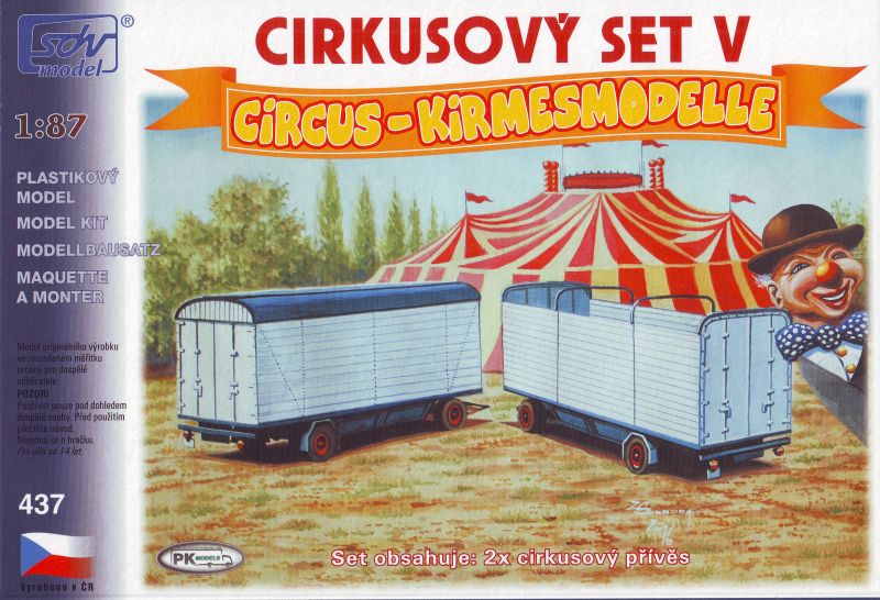 437 Zirkus Anhänger-Set 2-tlg