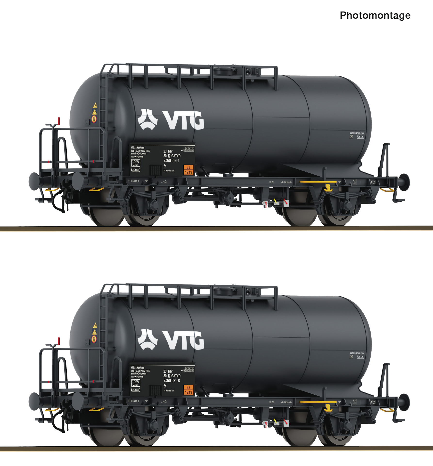 6600246 VTG/GATX Kesselwagen Set 2tlg. Ep.5/6