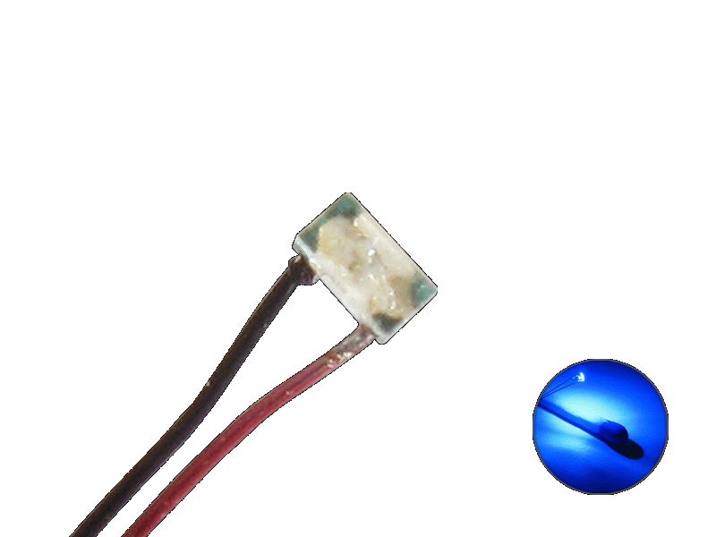 50203 LED SMD 0402 mit Kupferlackdraht Draht