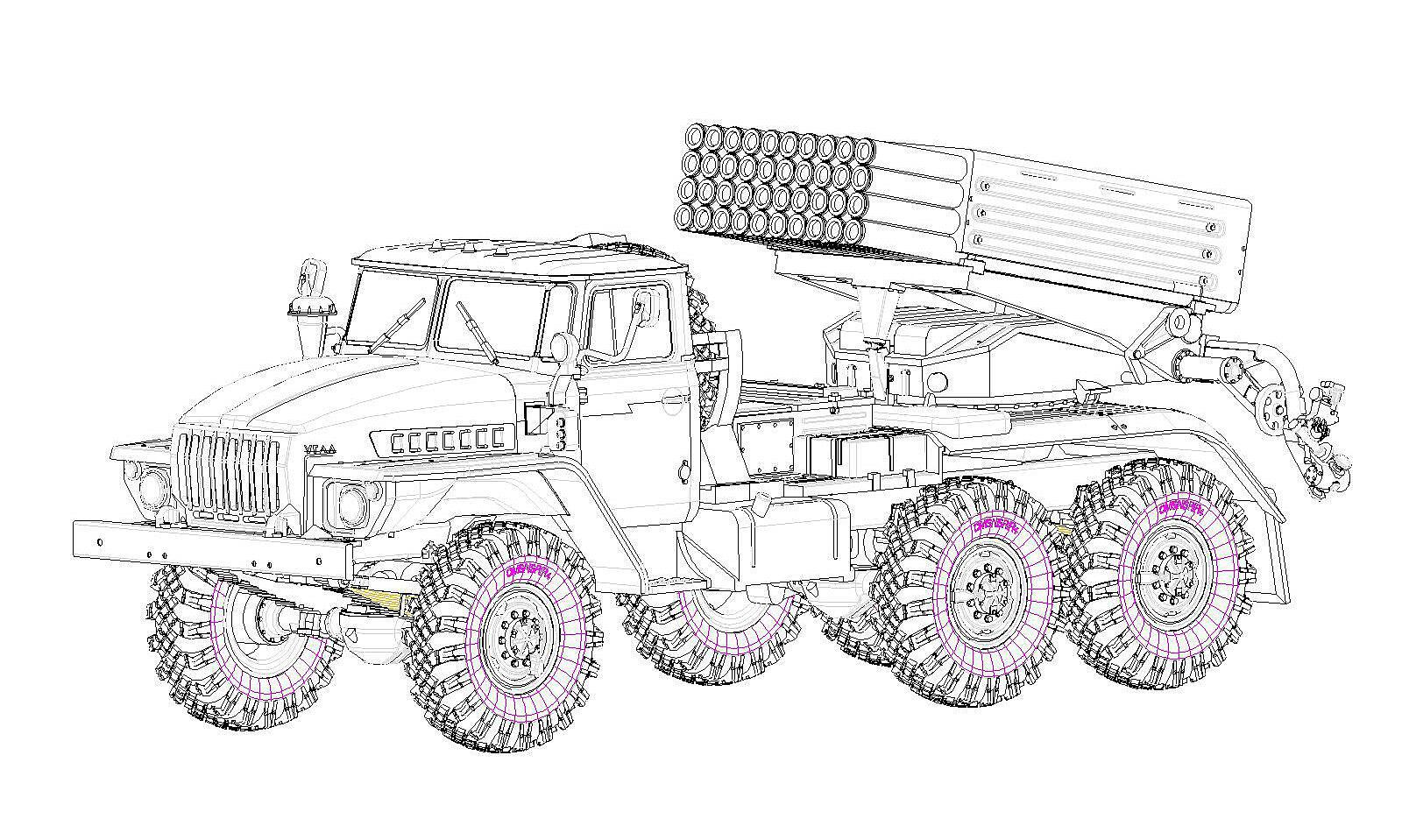 HobbyBoss 82932 Russian BM-21 Grad Late Version