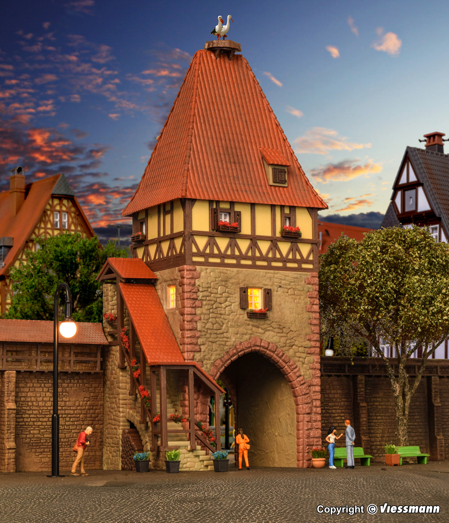 Kibri 38470 Fachwerkturm mit Tor