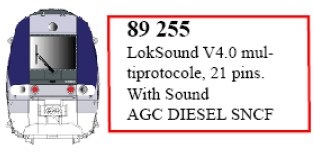 89255 LokSound V4.0 für AGC Diesel