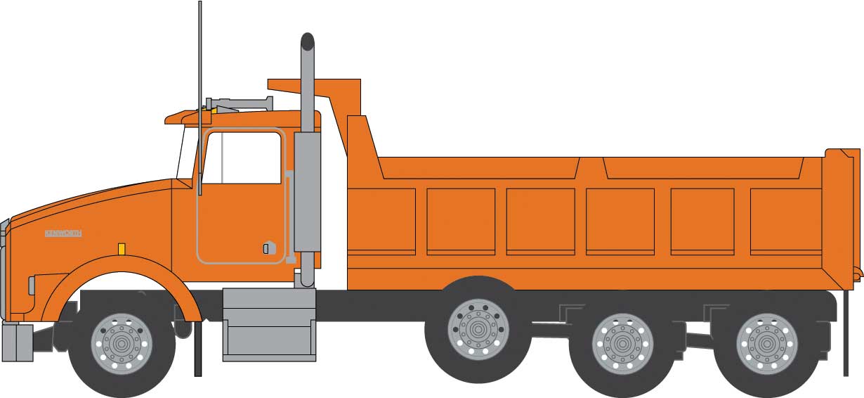 48076 Kenworth T800 Dump Truck - Orange