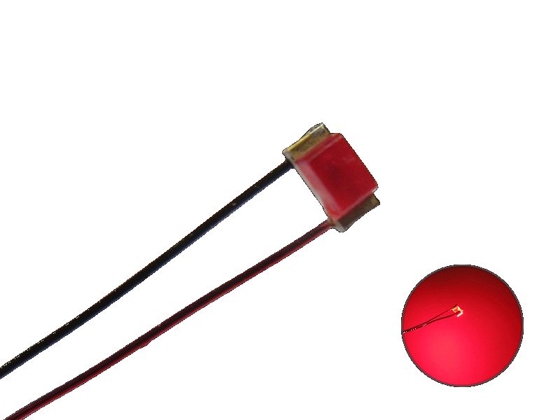 50238 LED SMD 0603 mit Kupferlackdraht rot di