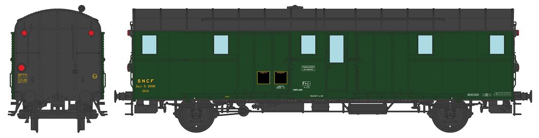 REE Modeles VB-312 SNCF Gepäckwagen 2-achs Ep.3a