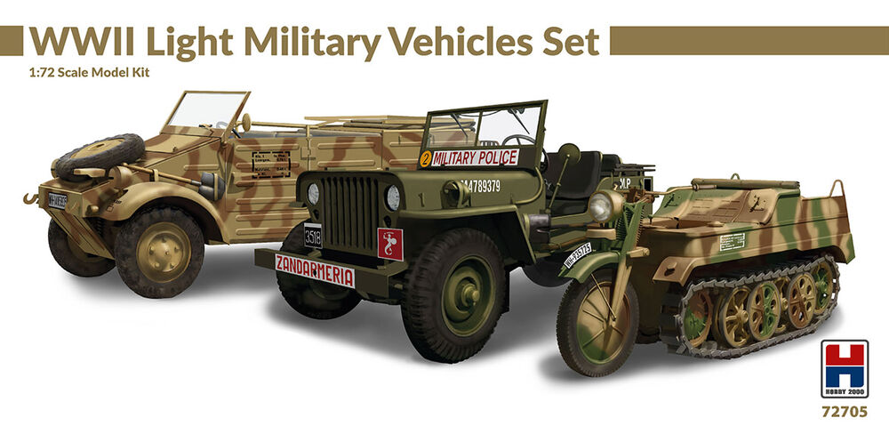 72705 WWII Light Military Vehicles Set