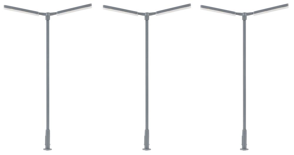 180122 LED-Kreuzmastleuchte zweiarmig 3 Stück