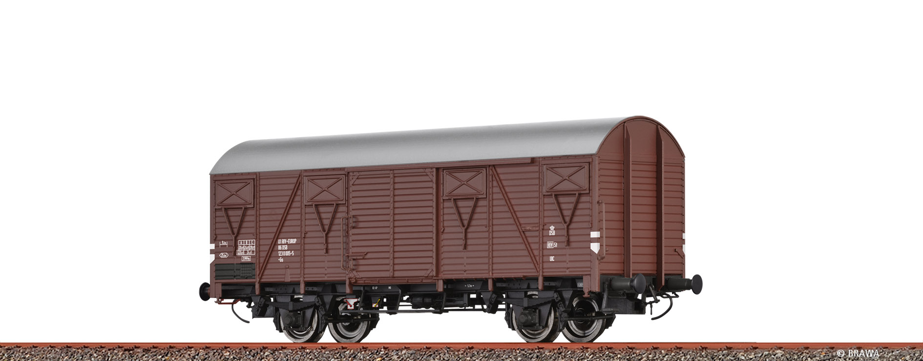 Brawa 50124 DSB gedeckter Güterwagen Ep.4