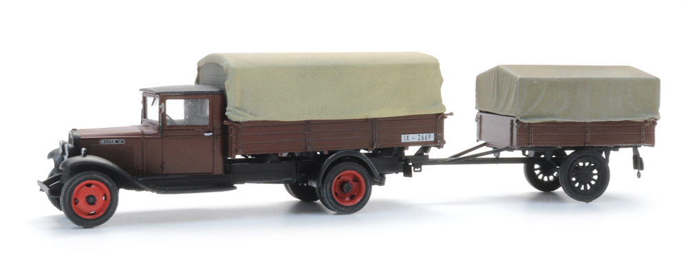 Artitec 387.628 Opel Blitz 6 Pritschenwagen und Anhänger