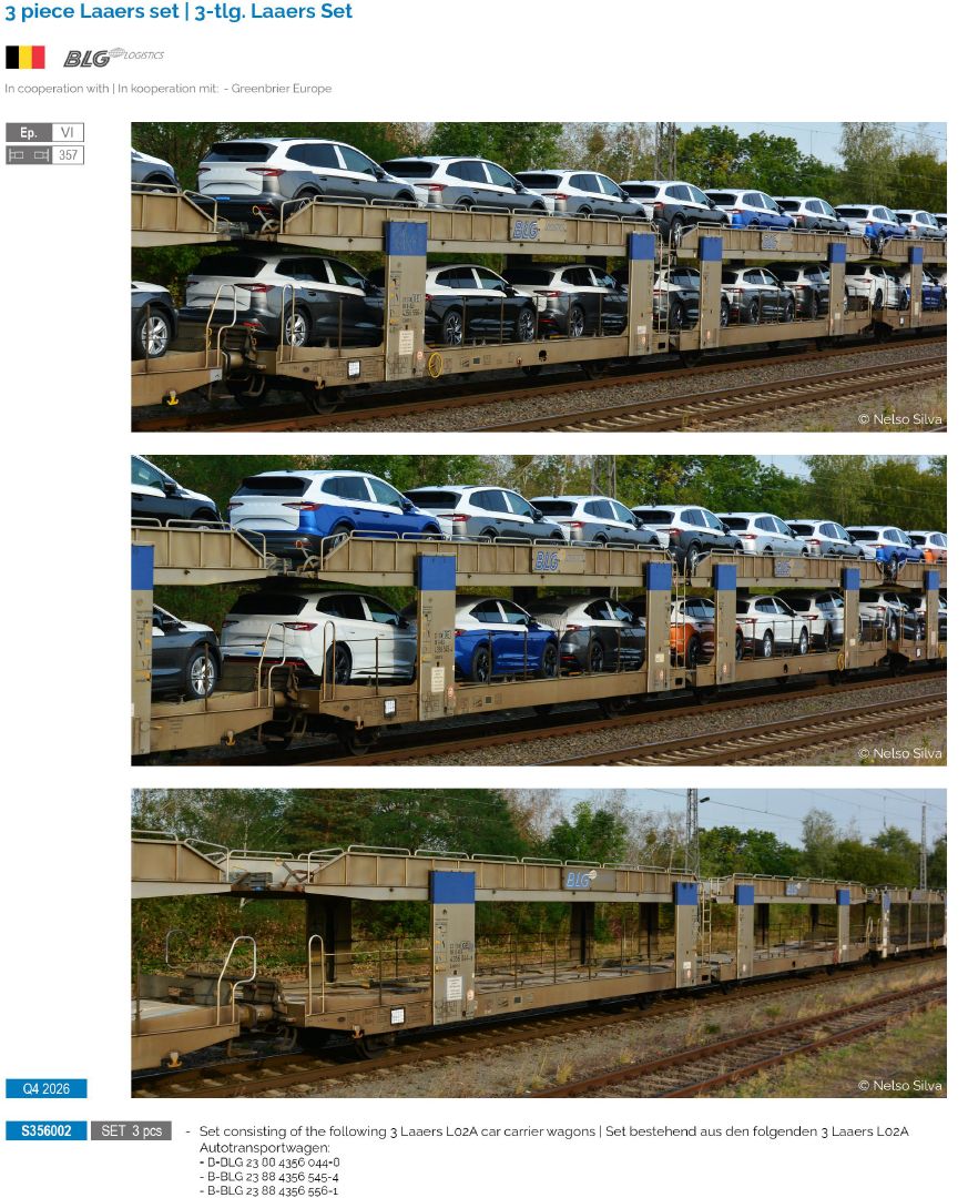 S356002 BLG Autotransportwagen-Set 3-tlg. Ep.6