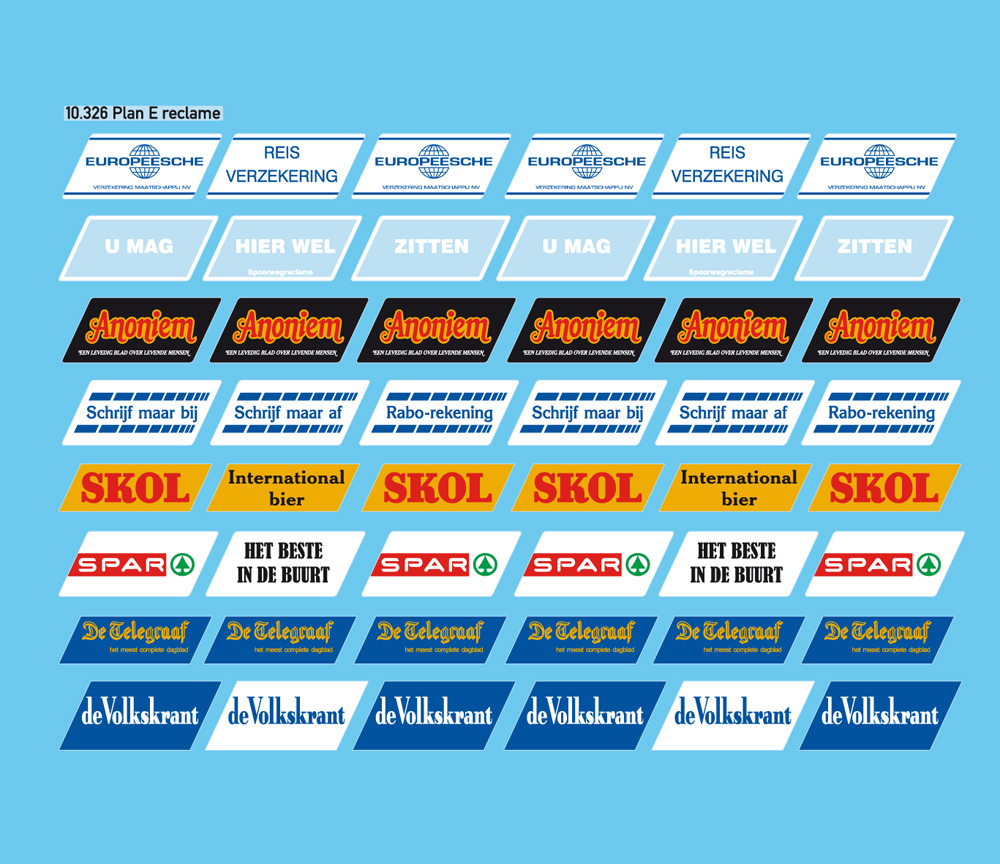 10.326 Plan E Werbedecal set