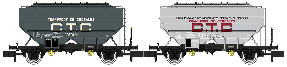 NW-313 SNCF Getreidewagen-Set 2-tlg. Ep.3