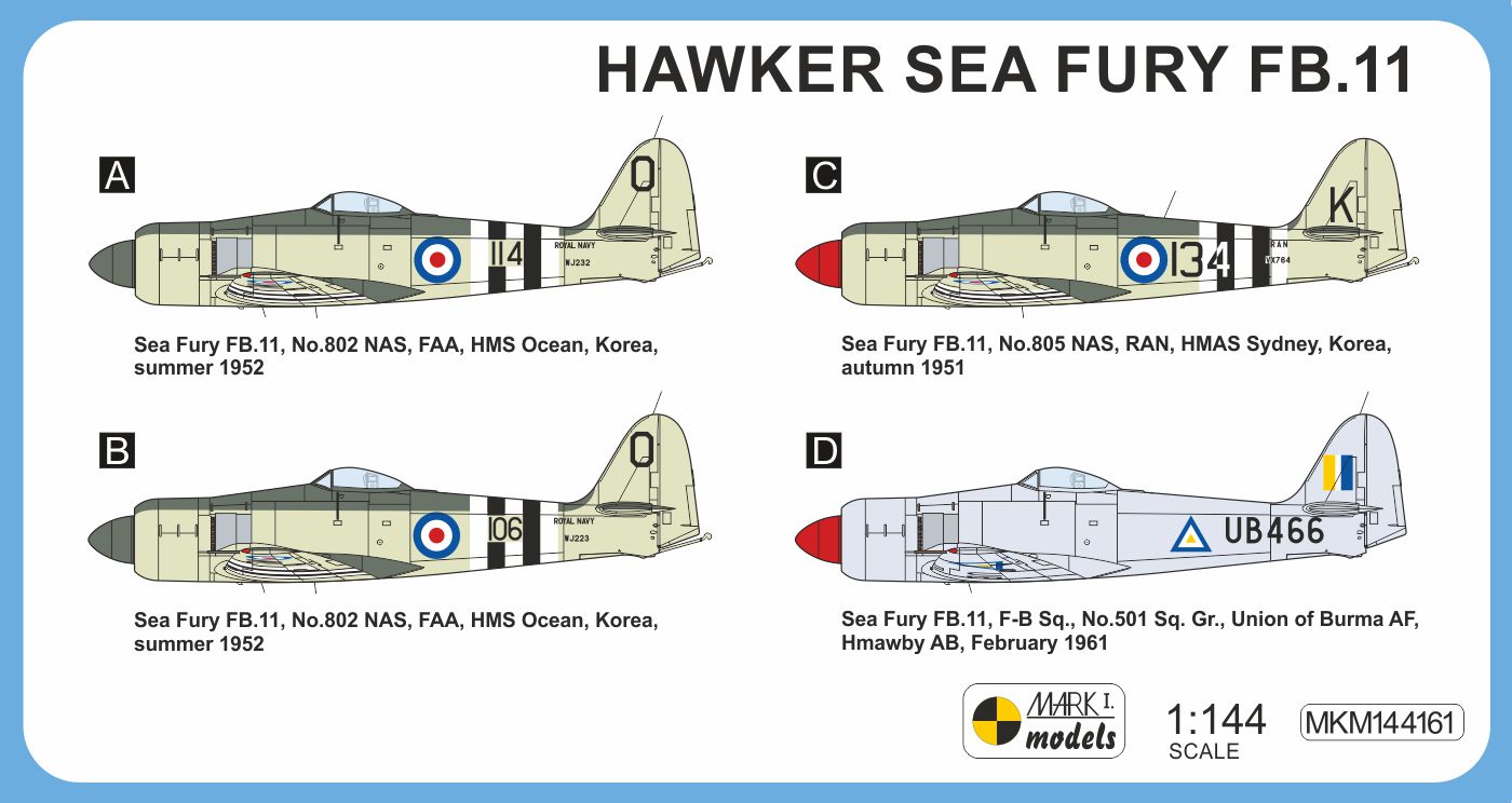 MKM144161 Hawker Sea Fury FB.11 'Far East' (2in1)