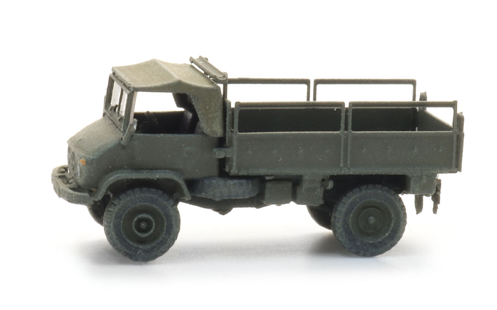 6160114 BRD Unimog 404s Pritsche offen gelboliv