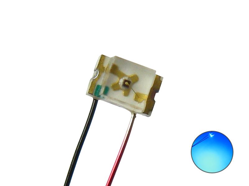 50255 LED SMD 0805 mit Lackdraht blau