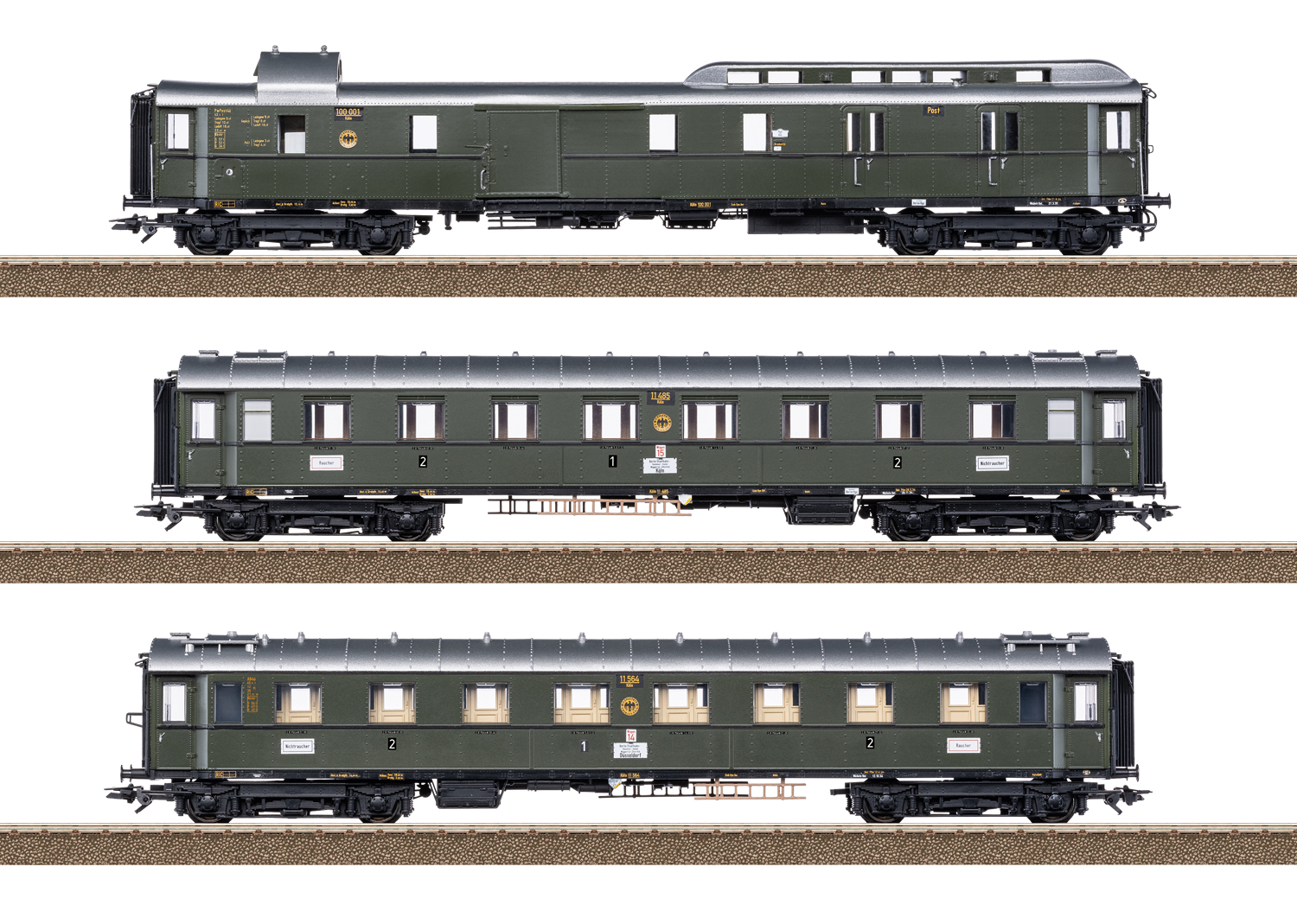 23650 DRG Personen-/Postwagen-Set 3tlg. Ep.2