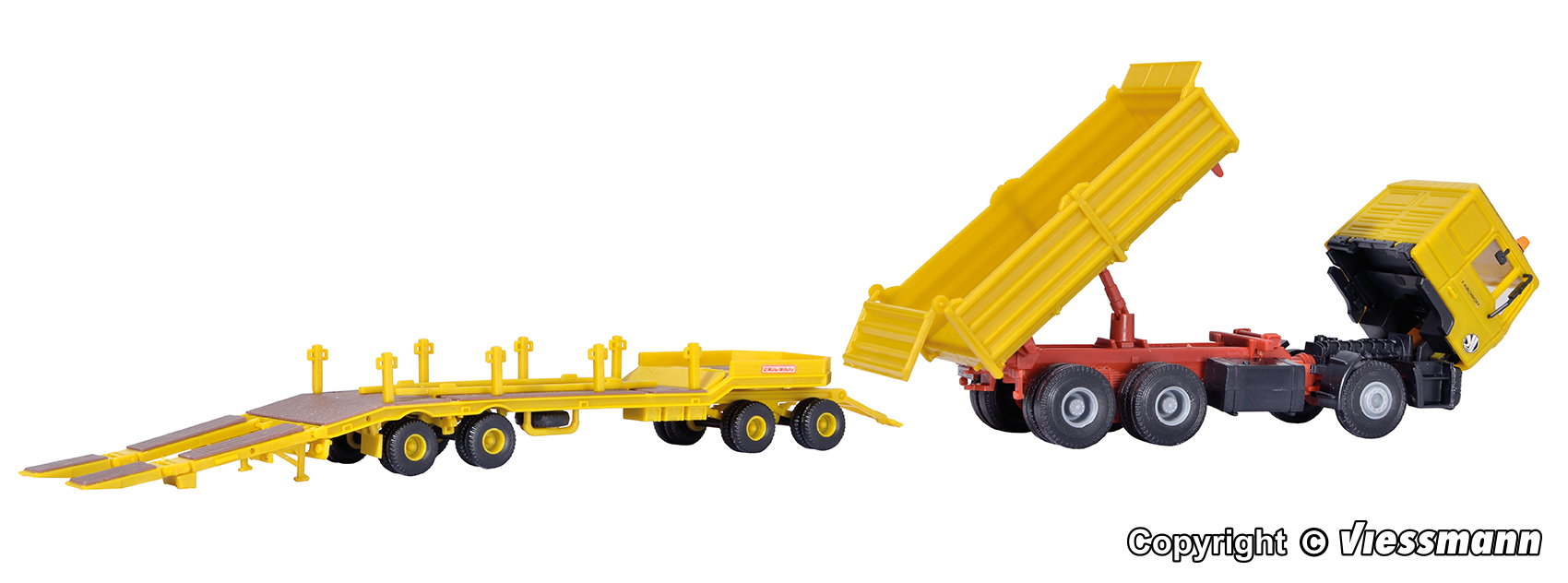 Kibri 14066 MAN F90 Muldenkipper Tieflade-HZ ocker