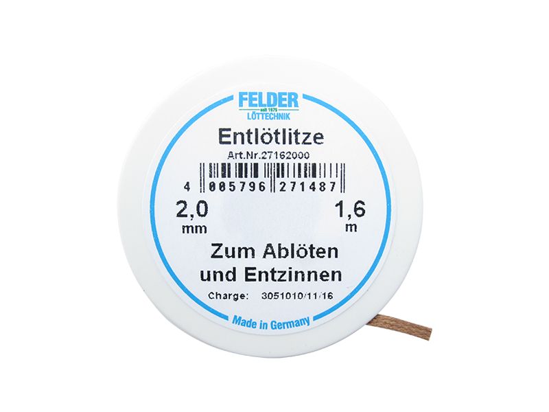 27148 Entlötlitze - weiß 1,0mm breit 1,6m lang