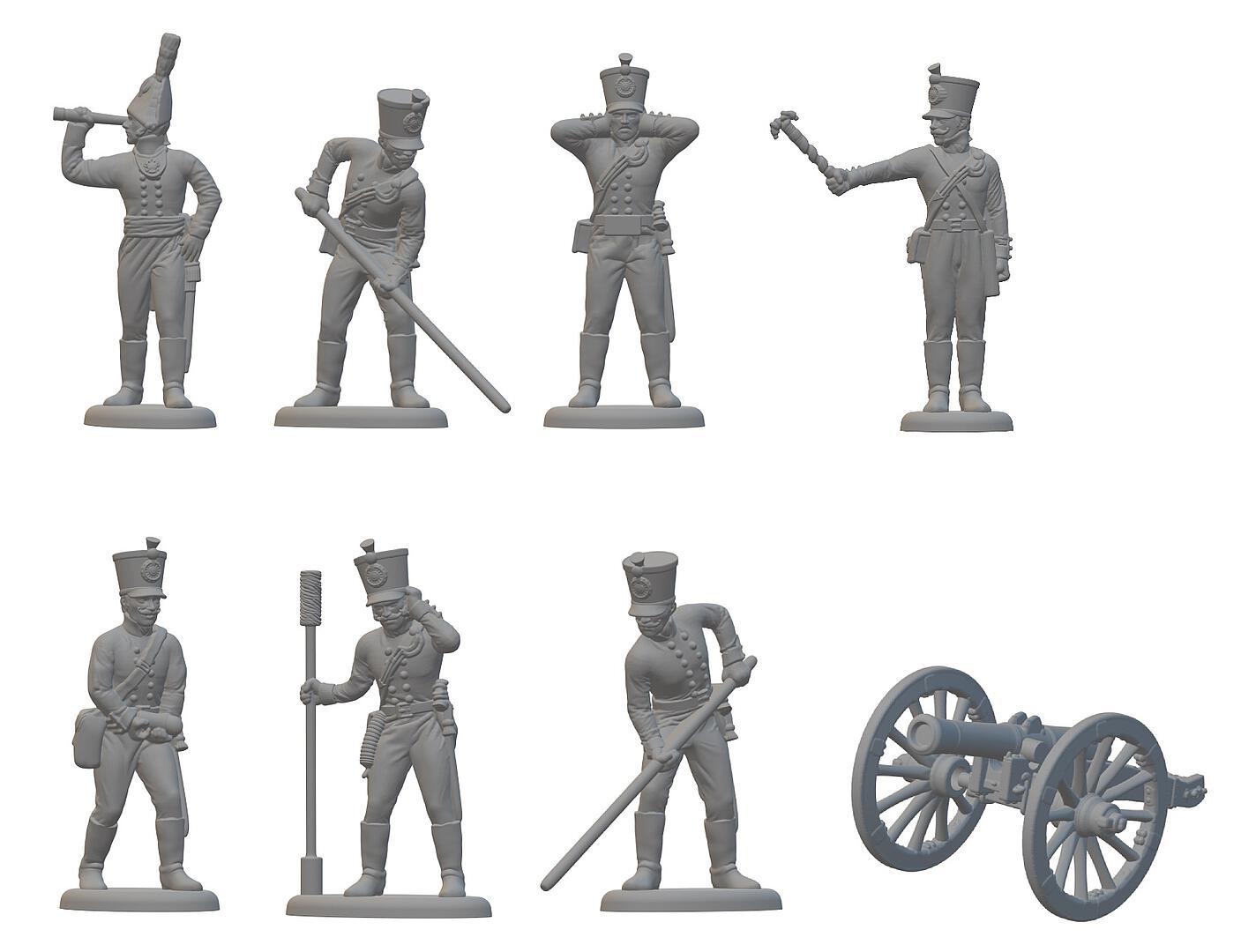 HäT - Hat Toy Soldiers 8361 Russische Fußartillerie, 1805