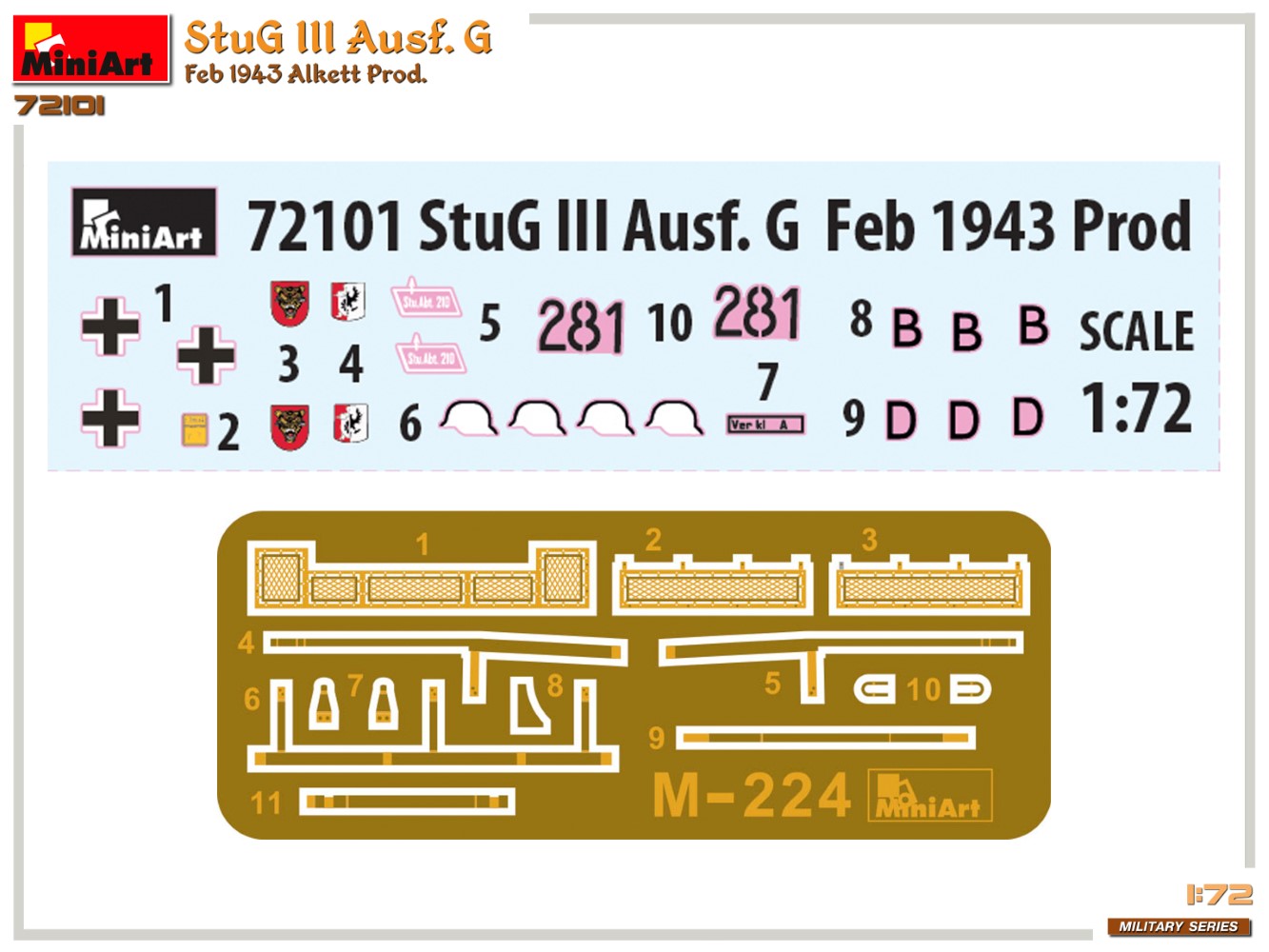 MiniArt 72101 StuG III Ausf. G Feb 1943 Alkett Prod.