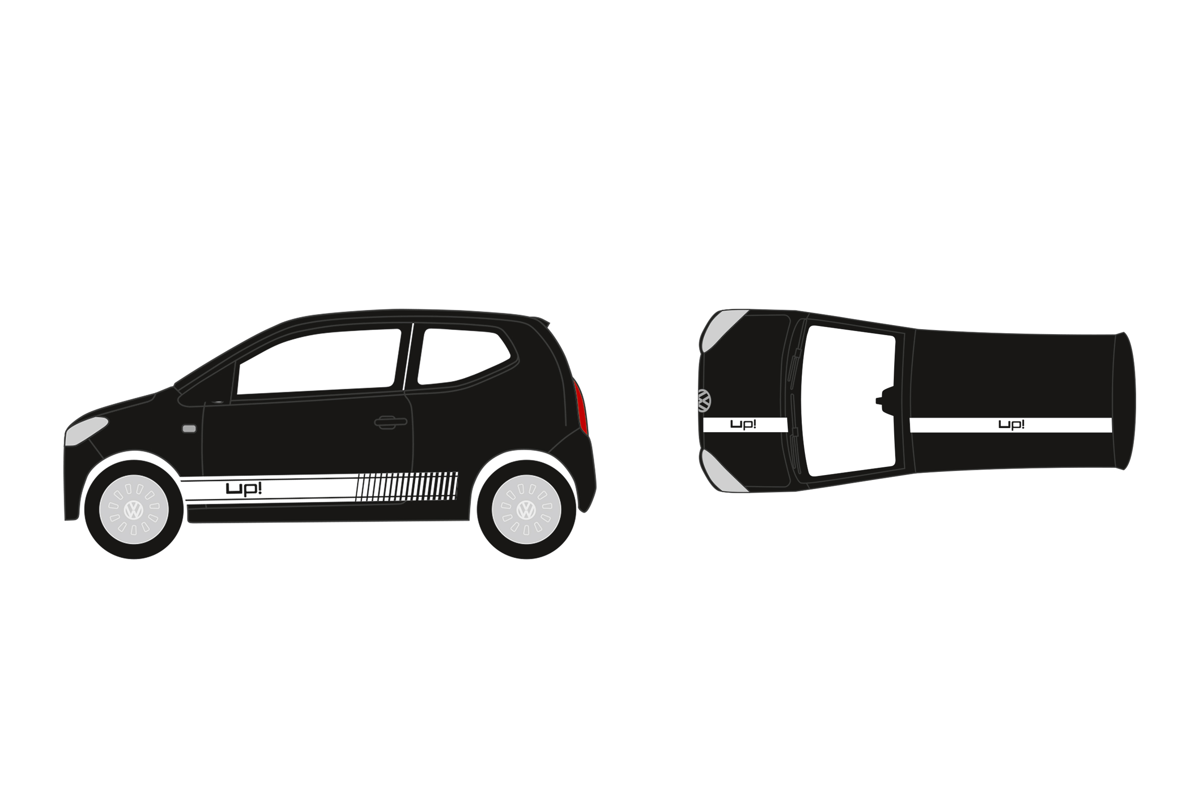 962759 VW Up! 3-türig schwarz Up!