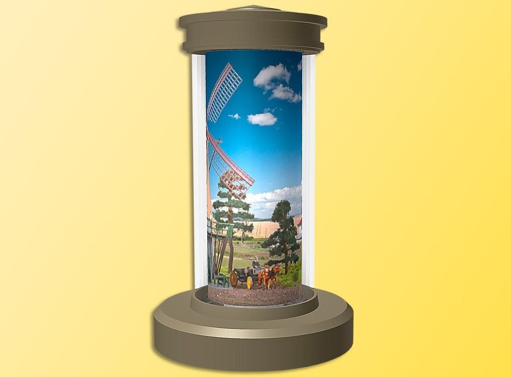 1392 Drehende Litfaßsäule mit Beleuchtung