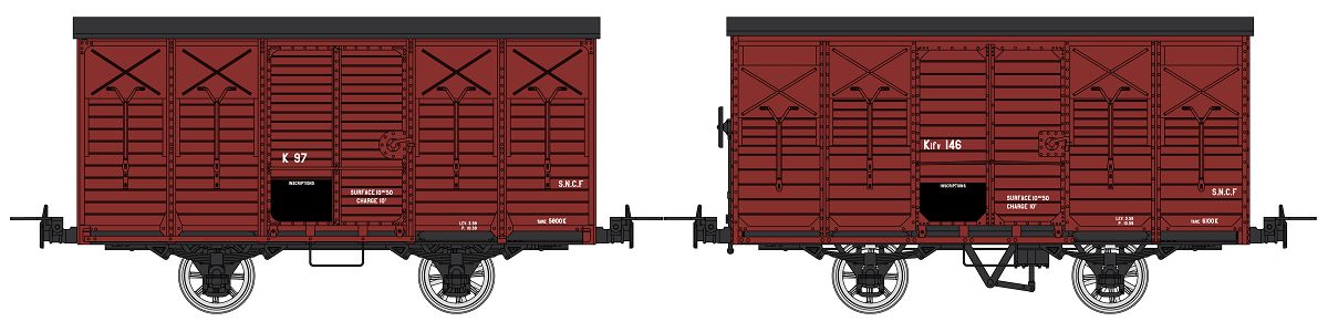 REE Modeles VM-030 SNCF Güterwagen-Set 2-tlg. Kv Ep.3/4