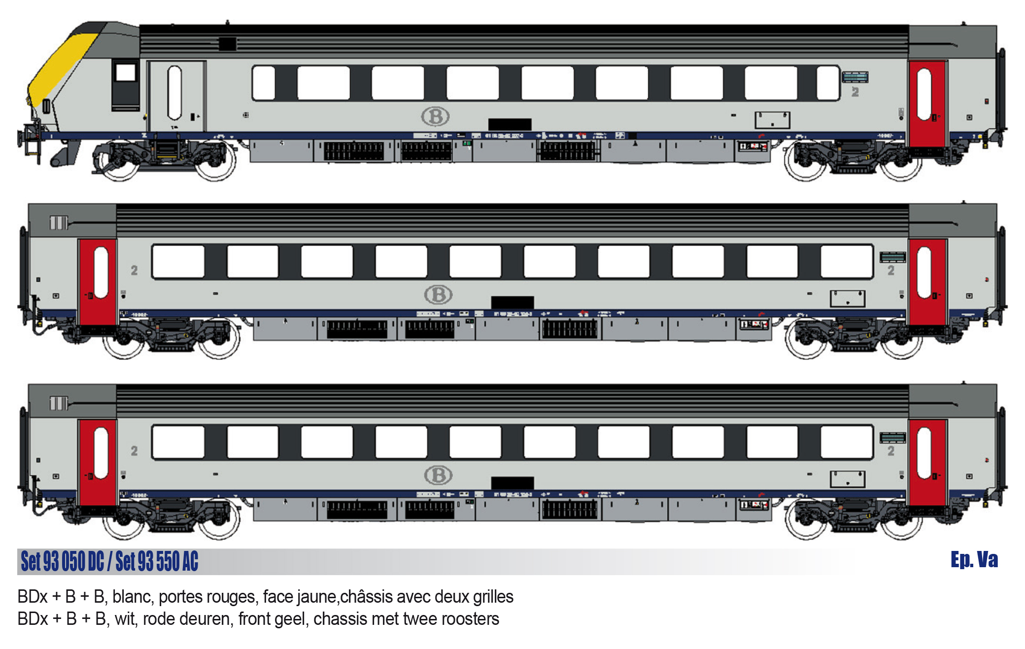 93550 SNCB Reisezugwagen-Set 3-tlg Ep.5 AC