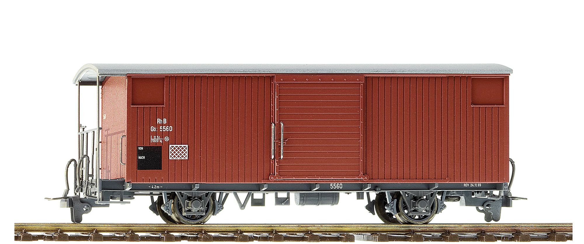 2293128 RhB Gbk 5528 gedeckter Güterwagen