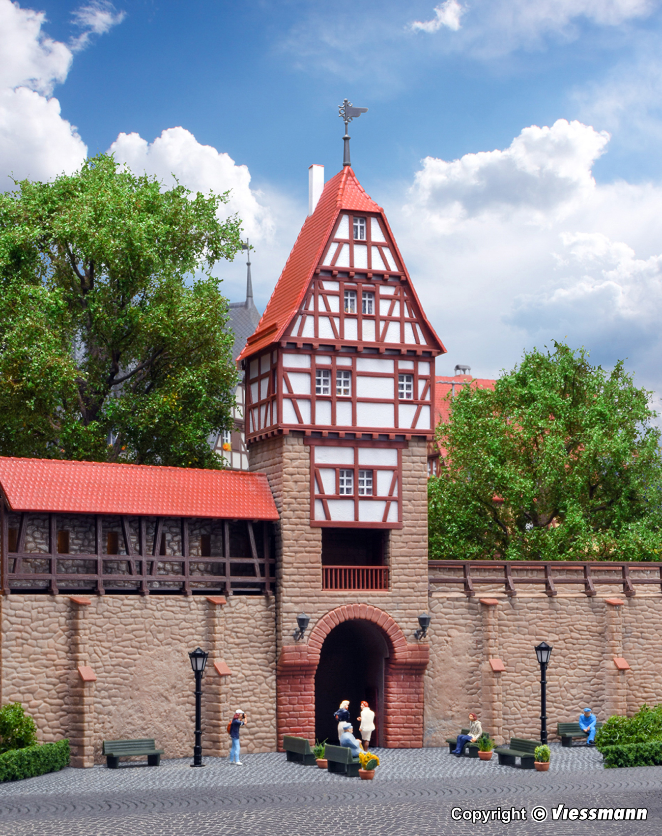 Kibri 38914 Stadtmauer mit Fachwerkturm in Weil