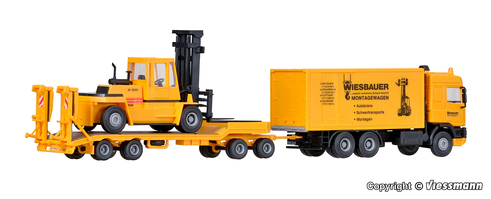 13580 DAF 95 Koffer m. Tieflader Wiesbauer