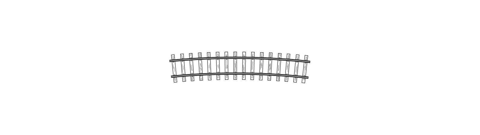 4294557 Gleis gebogen R 520 mm 12°