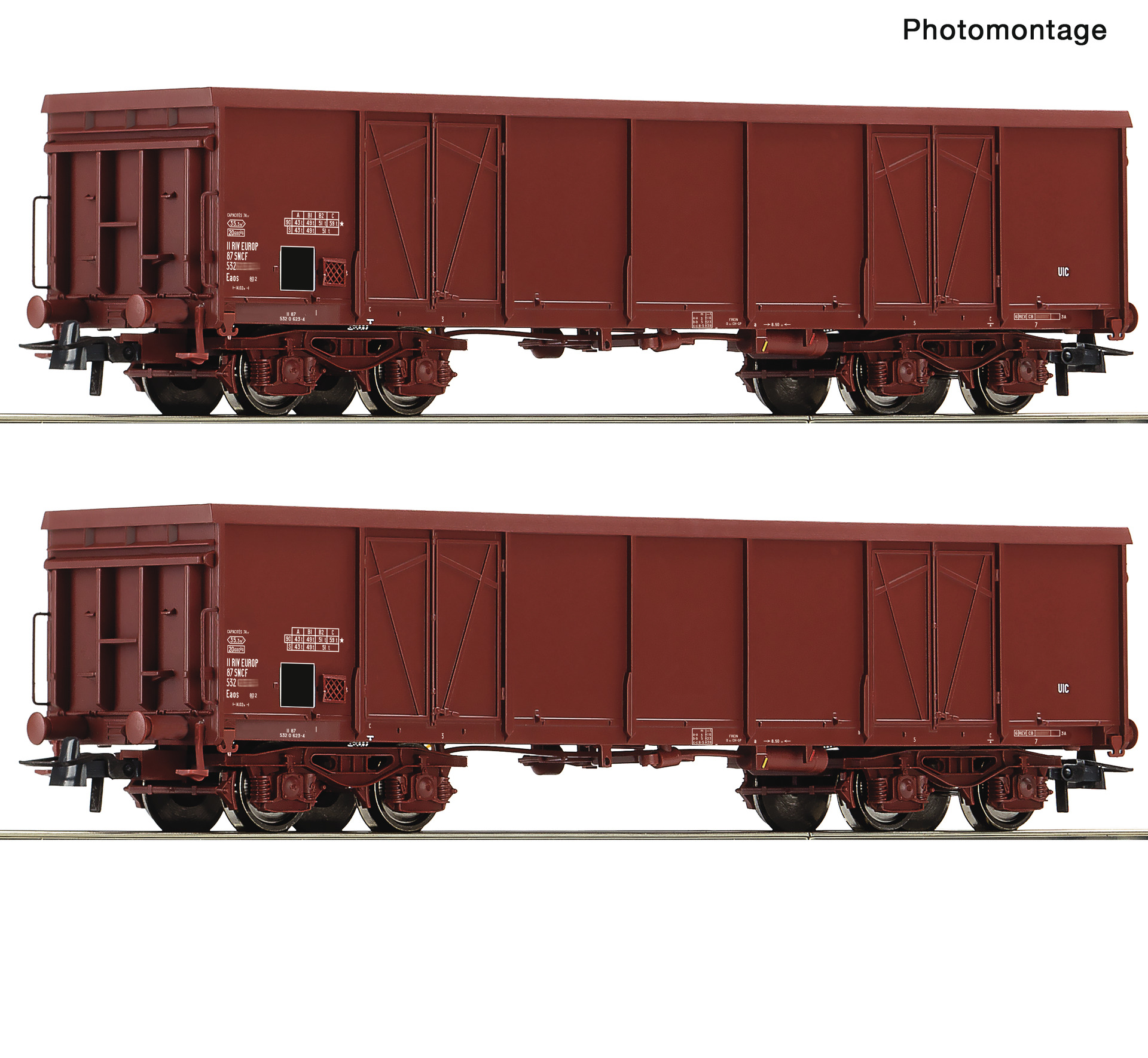 6600381 SNCF offene Güterwagen-Set 2-tlg. Ep.4