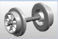 NZ33261 Speichenradsatz grau, 10 mm