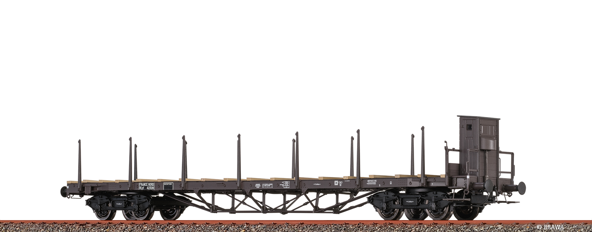 Brawa 50657 NORD Flachwagen Rlyf 4-achs. Ep.2